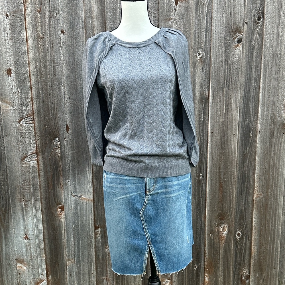 Current Air Cape Layered  Sweater